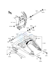 NINJA_ZX-6R ZX636EFF FR GB XX (EU ME A(FRICA) drawing Swingarm