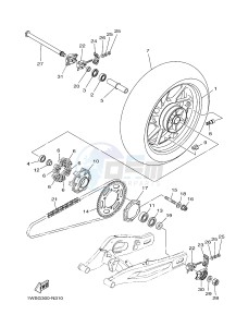 MT07A MT-07 ABS 700 (1XBH 1XBJ) drawing REAR WHEEL