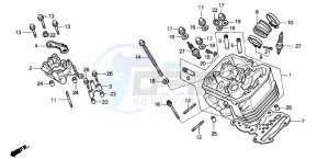 XRV750 AFRICA TWIN drawing FRONT CYLINDER HEAD