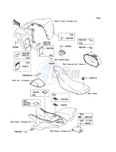 KFX700 KSV700A7F EU drawing Labels