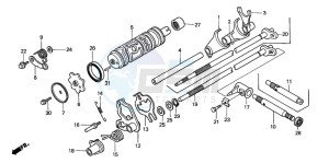 TRX450FE drawing GEARSHIFT DRUM