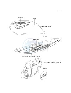 BR 125 B [WIND 125] (B2) B2 drawing DECALS-- BLUE- -