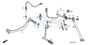 XL700V9 UK - (E / MKH) drawing PEDAL/SIDE STAND