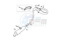 SENDA R X-RACE - 50 CC 2T EU2 drawing EXHAUST