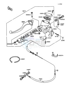 VN 1500 A [VULCAN 1500] (A10-A13) [VULCAN 1500] drawing CLUTCH MASTER CYLINDER