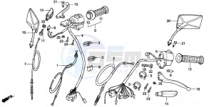 CM125C drawing HANDLE LEVER/SWITCH/CABLE (E/ED/F/G/SD/SW)