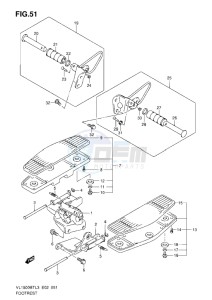 VL1500 BT drawing FOOTREST