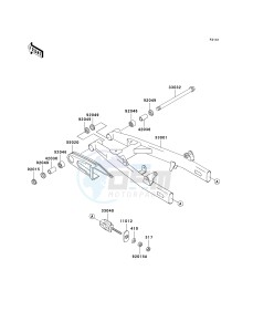 BN 125 A [ELIMINATOR 125] (A6F-A9F) A9F drawing SWINGARM