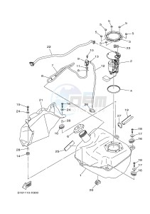 YFM700FWBD YFM70KPSH KODIAK 700 EPS SPECIAL EDITION (B329) drawing FUEL TANK