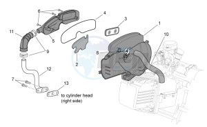 Scarabeo 100 4T e3 drawing Secondary air