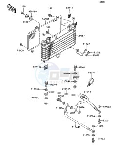 ZX 1100 C [NINJA ZX-11] (C1-C4) [NINJA ZX-11] drawing OIL COOLER