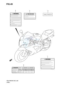 GSX-R600 (E2) drawing LABEL