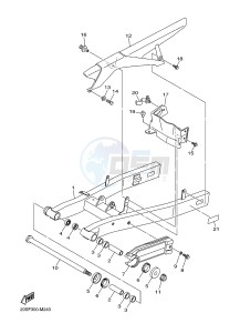 XJ6N 600 XJ6-N (NAKED) (20SV) drawing REAR ARM