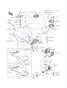 ZX 900 B [NINJA ZX-9R] (B4) [NINJA ZX-9R] drawing FUEL TANK