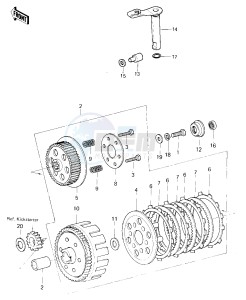 KDX 80 A [KDX80] (A1-A2) [KDX80] drawing CLUTCH