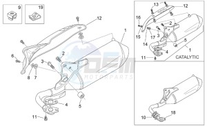 Scarabeo 50 2t (eng. Minarelli) drawing Exhaust pipe