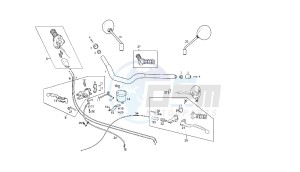 MULHACEN - CAFE' - NIETO - 660 CC EU2 - EU3 - NIETO EU3 drawing HANDLEBAR