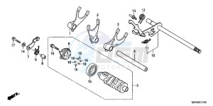 NT700VB drawing GEARSHIFT DRUM