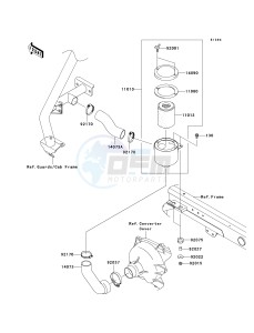 KAF 950 G [MULE 4010 TRANS4X4 DIESEL] (G9F-GAF) G9F drawing AIR CLEANER-BELT CONVERTER