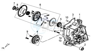 X'PRO 50 25KMH (L8) NL EURO4 drawing CRANKCASE  RIGHT