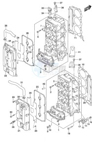 DF 250 drawing Cylinder Head SS Model