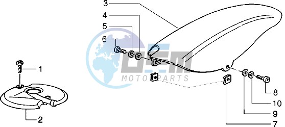 Front and rear mudguard