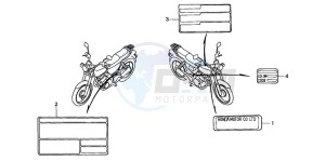 CM125C drawing CAUTION LABEL