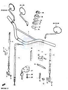 DR125S (Z-D) drawing HANDLEBAR