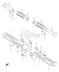 GZ250 (E1) drawing FOOTREST