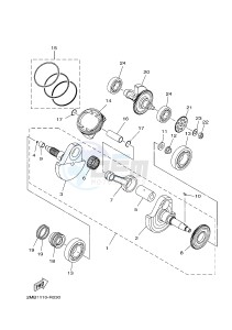 YXE700 YXE70WPAJ WOLVERINE R (B3D5) drawing CRANKSHAFT & PISTON