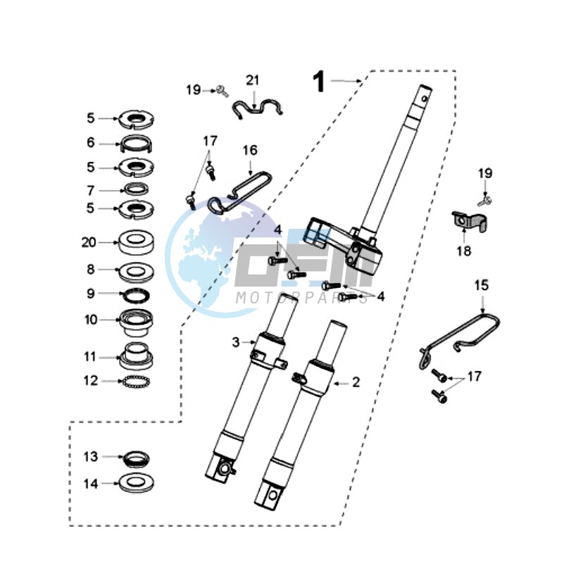 FRONT FORK / STEERINGHEAD