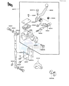 KXT 250 A [TECATE] (A2) [TECATE] drawing FRONT MASTER CYLINDER -- 85 A2- -