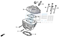 SRX50 drawing CYLINDER/CYLINDER HEAD