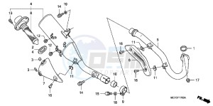 CRF450XD CRF450X Europe Direct - (ED) drawing EXHAUST MUFFLER