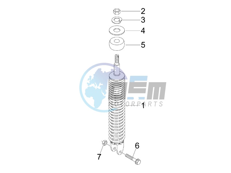 Rear suspension - Shock absorber - s