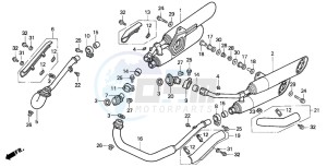 VF750CD drawing EXHAUST MUFFLER