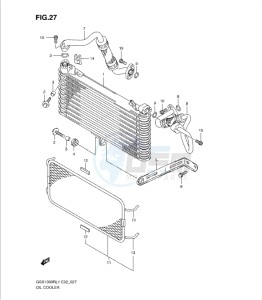 GSX1300R drawing OIL COOLER