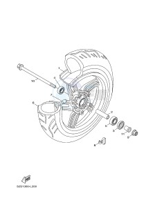 HW125 XENTER 125 (53B6) drawing FRONT WHEEL