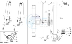 Shiver 750 drawing Front fork II