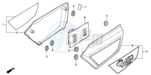 CM125C drawing SIDE COVER