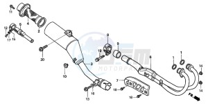 XR400R drawing EXHAUST MUFFLER