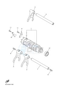 YZF-R6 600 R6 (2CXE 2CXF) drawing SHIFT CAM & FORK