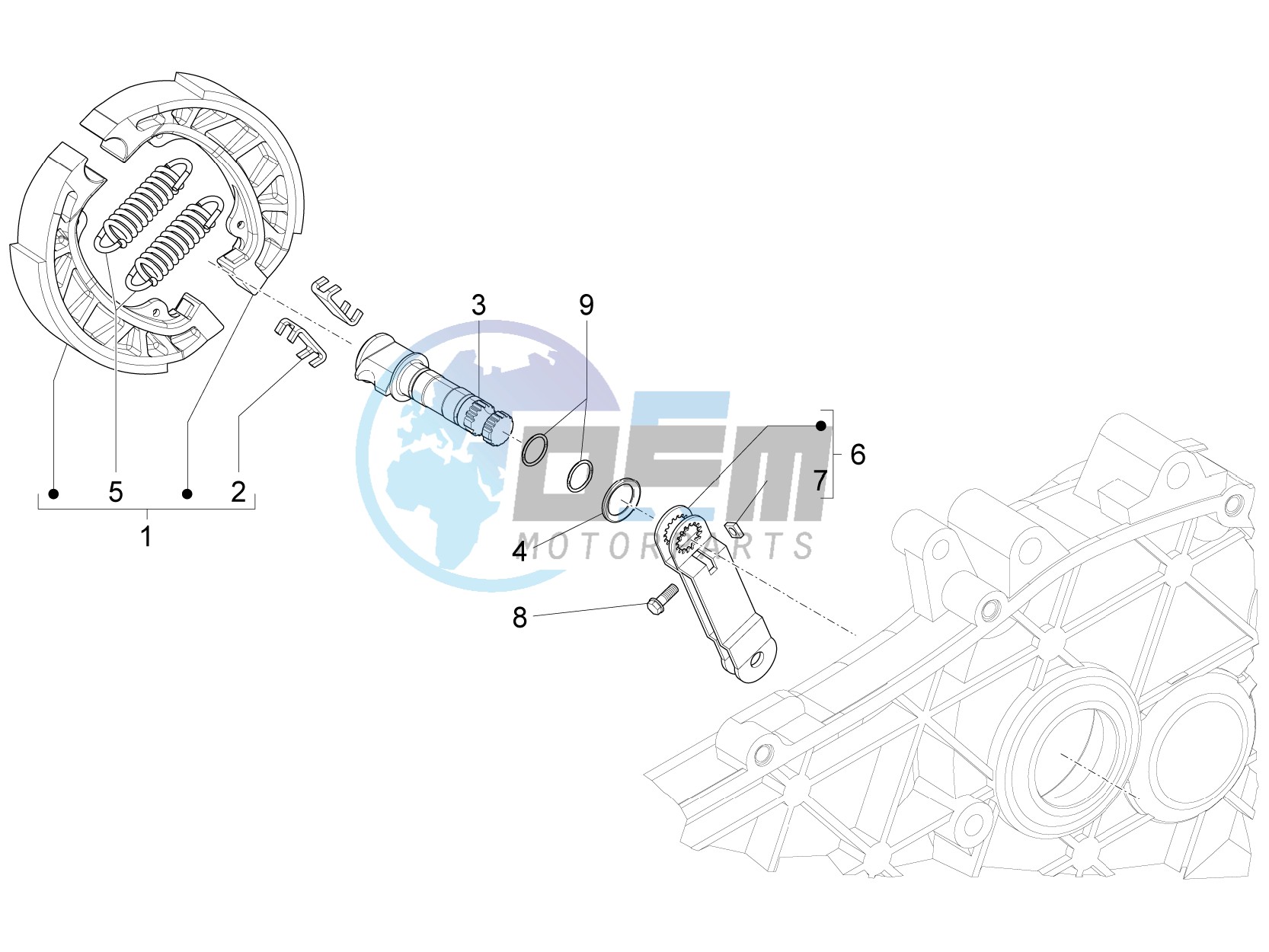 Rear brake - Brake jaw