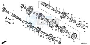 CBR125RD CBR125R E drawing TRANSMISSION