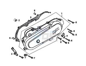 FIDDLE II 50 drawing CRANKCASE LEFT