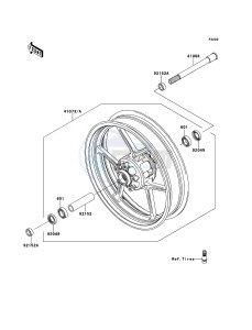 VERSYS KLE650B8F GB XX (EU ME A(FRICA) drawing Front Hub