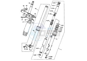 DT R 125 drawing FRONT FORK