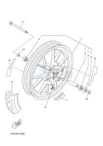 YZF-R125 R125 (5D7P 5D7P 5D7P) drawing FRONT WHEEL