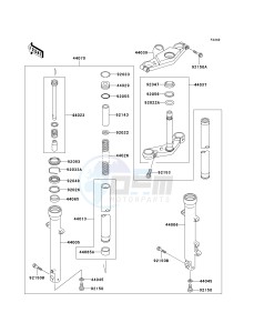 EX 500 D [NINJA 500R] (D10-D12) [NINJA 500R] drawing FRONT FORK