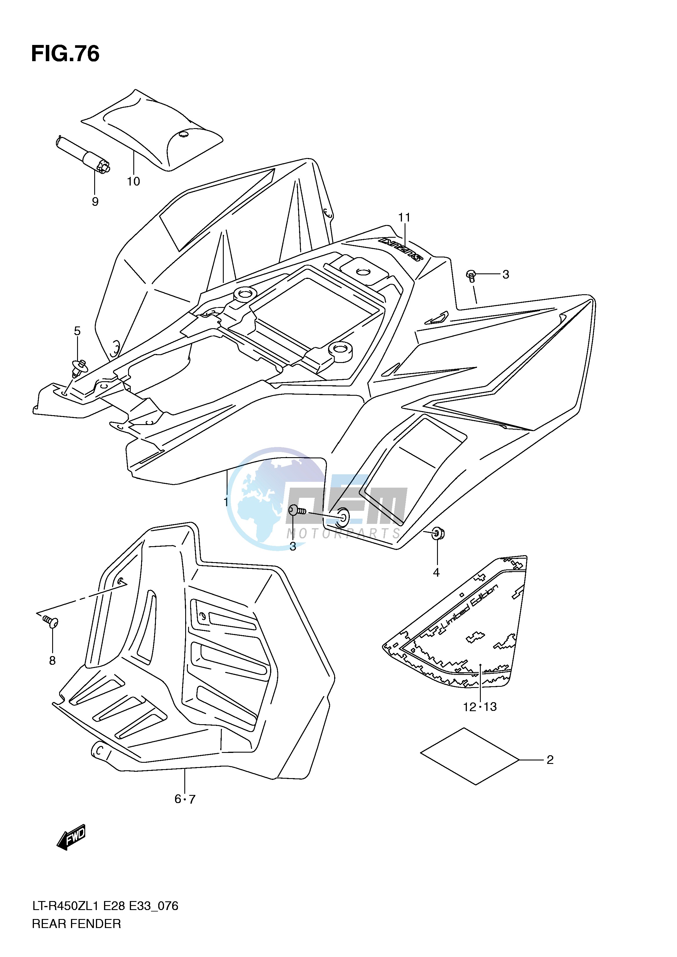 REAR FENDER (LT-R450L1 E28)